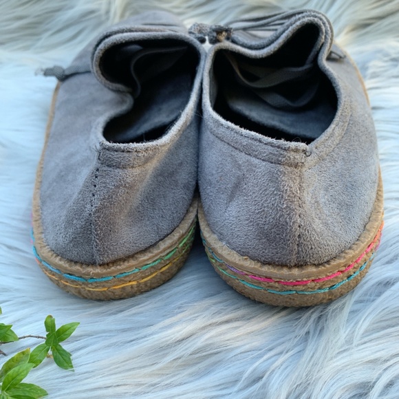 Barely Worn! Grey Suede Hippie Shoes Size 6/36 - Picture 4 of 8